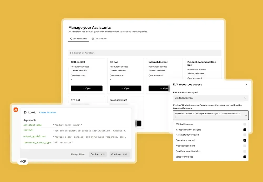 Configuring a Lookio RAG assistant